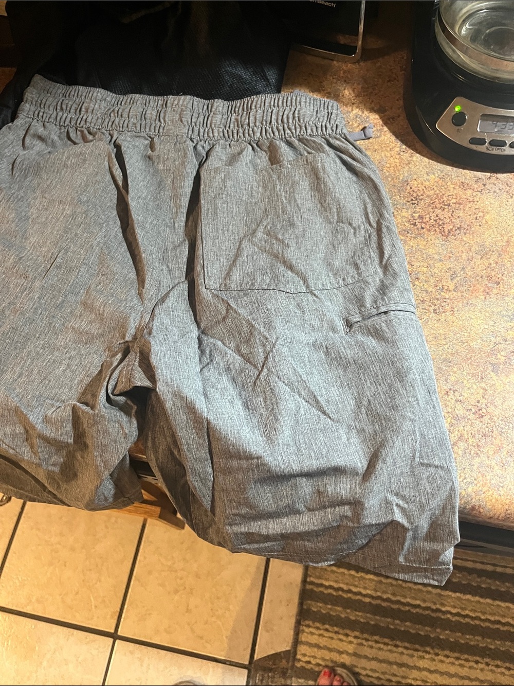 George Men's Heather Gray Elastic-Waist Athletic Shorts